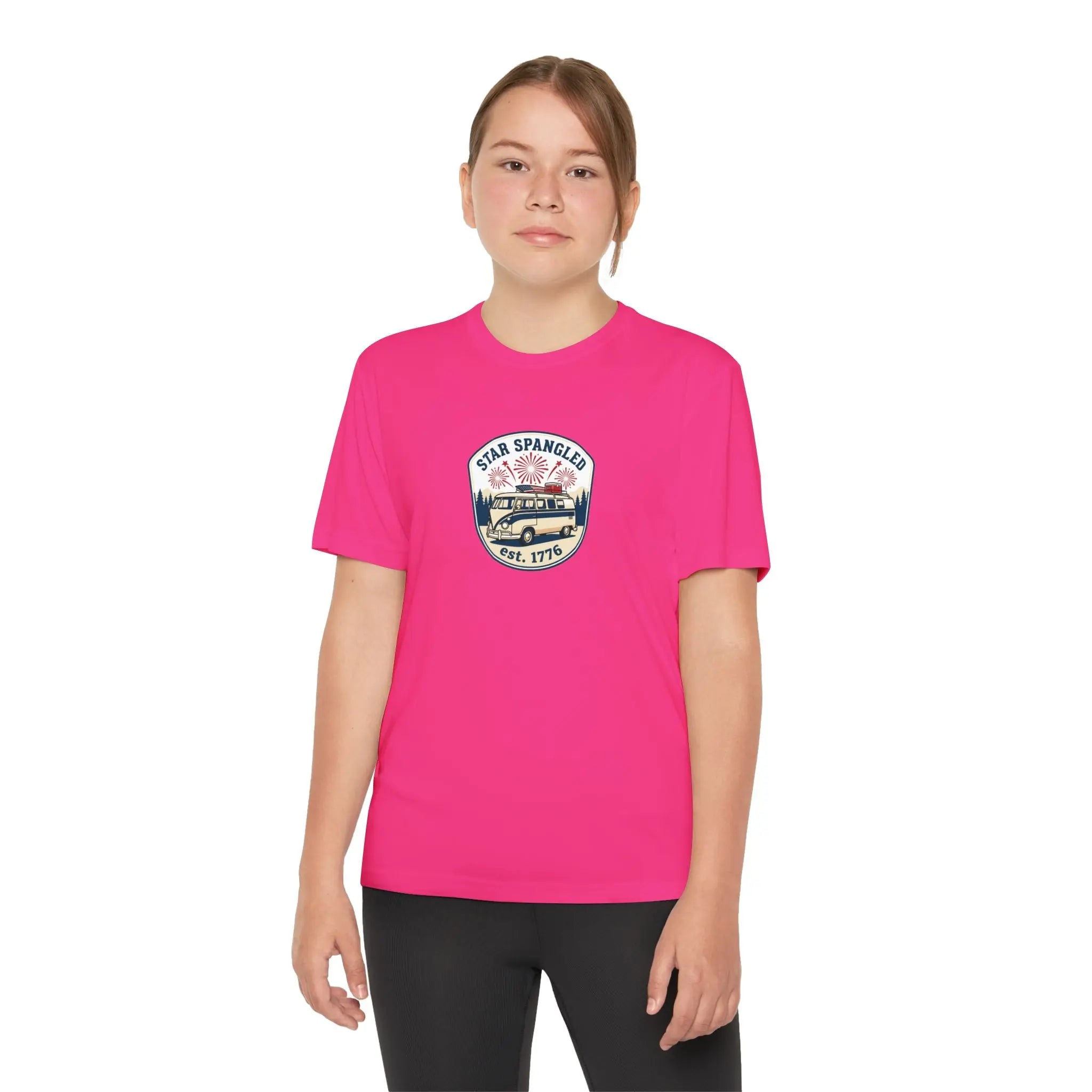 Youth Tee — "Star Spangled" Classic Camper Graphic Printify