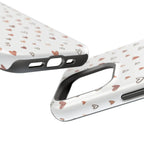 Heart Doodle Shockproof Phone Case — Cute Neutral Tiny Hearts Design Printify