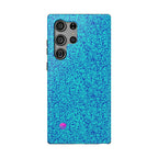 Android aqua blue leopard all over print phone case