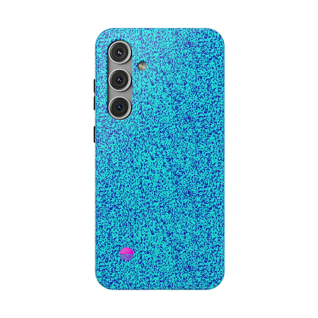 Android aqua blue leopard all over print phone case
