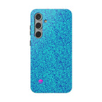 Android aqua blue leopard all over print phone case