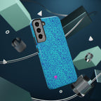 Android aqua blue leopard all over print phone case