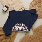 New York Hoops Varsity Crewneck Sweatshirt | City Basketball, Collegiate Printify