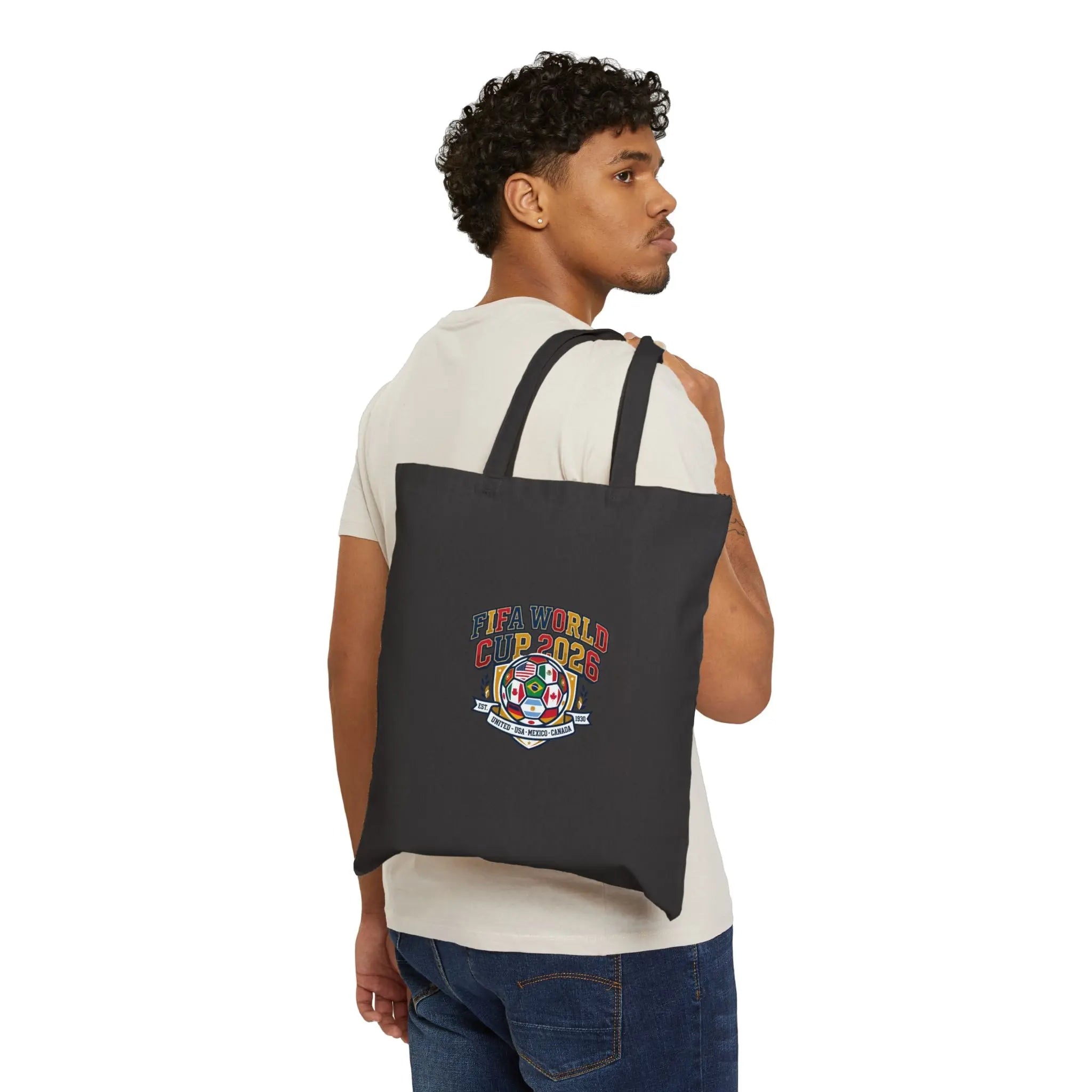 Soccer Crest Graphic Tote | Match-Day Outfit, Country Colors Printify