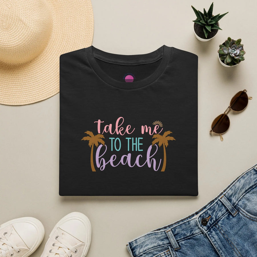 Take Me to the Beach Pastel Palm T-Shirt Printify