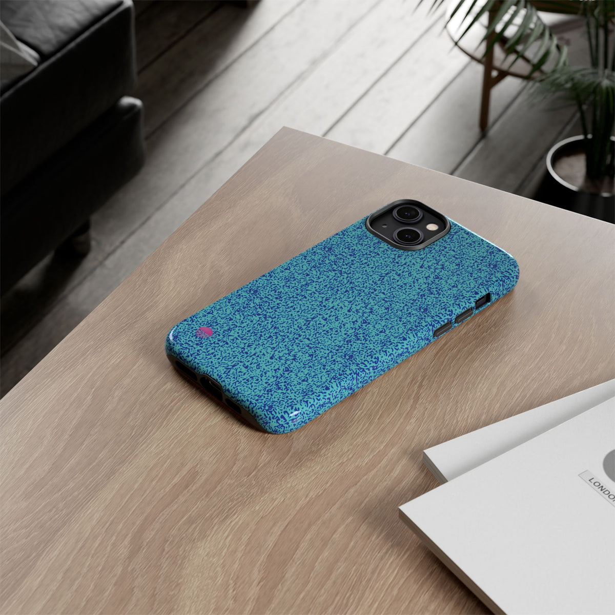 All over print iphone cases aqua blue