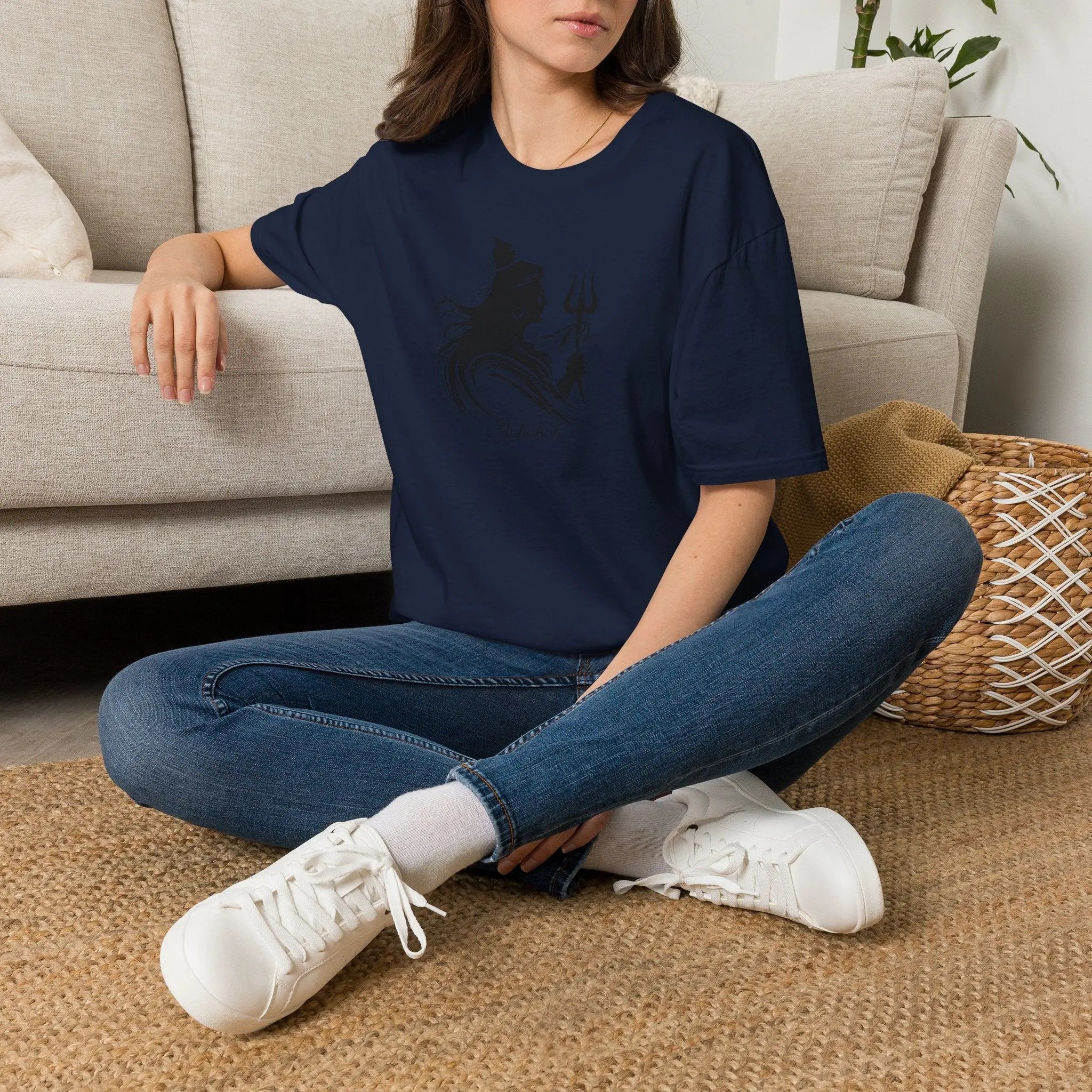 Shiva Trident Tee — Minimal Hindu God Mahadev T-Shirt Printify