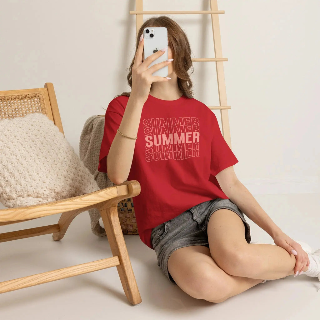 Pink "SUMMER" Graphic Tee — Summer Repeat Printify