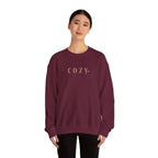 Cozy Crewneck Sweatshirt — Minimal 'COZY.' Soft White Pullover