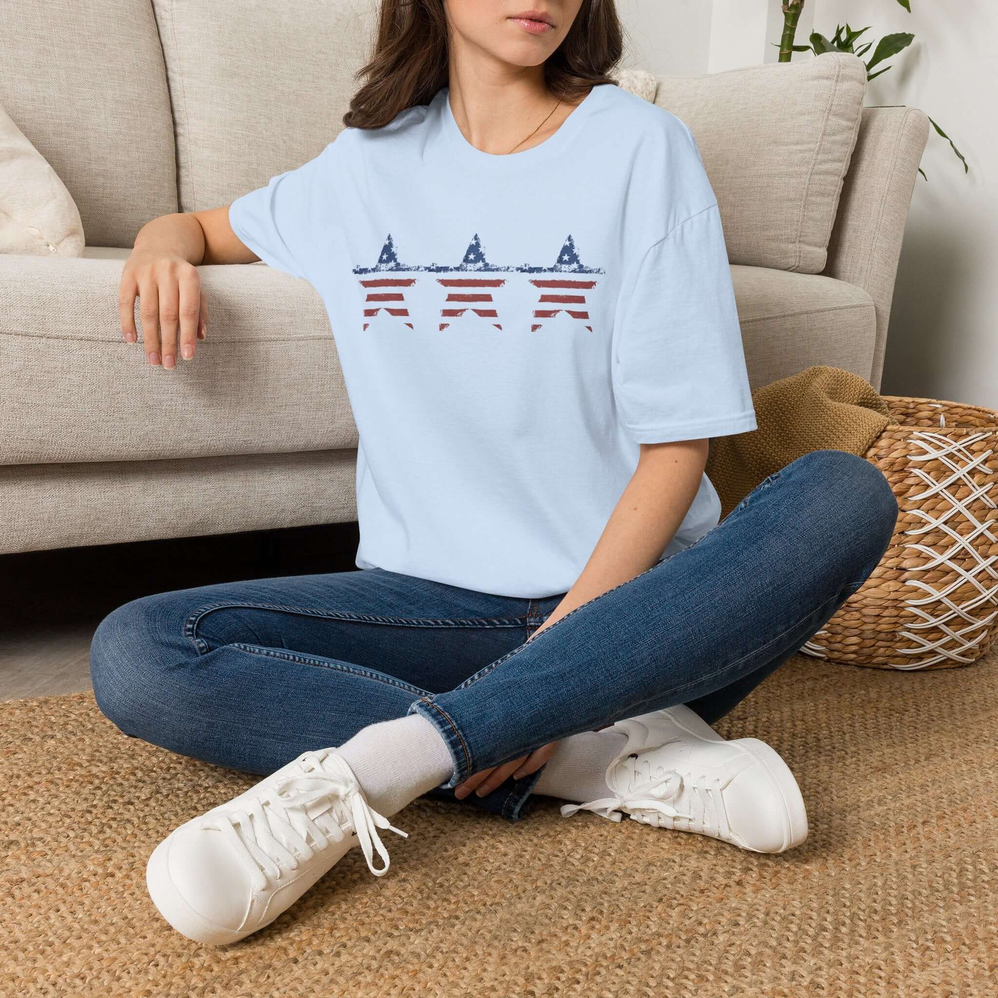 Patriotic Star Stripe T-Shirt — American Flag Stars & Stripes Tee Printify