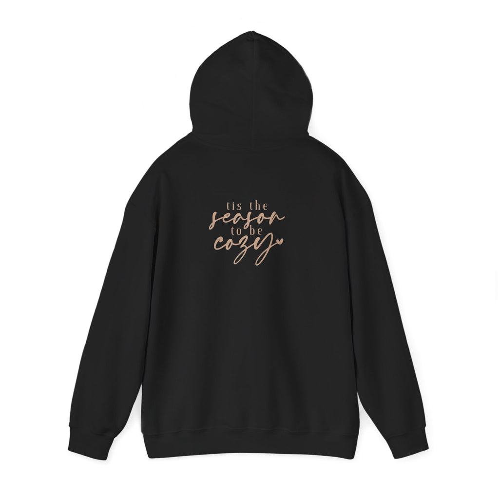 Let’s Get Cozy Hoodie with “Tis the Season to Be Cozy” on the back Soft Holiday Pullover
