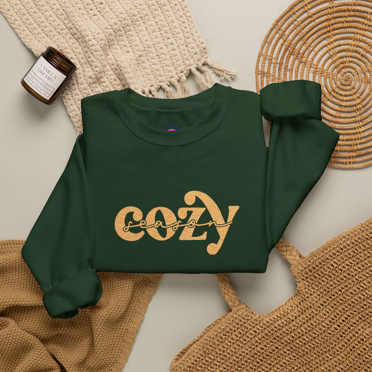 'Cozy Season' Crewneck Sweatshirt (Embroidered)
