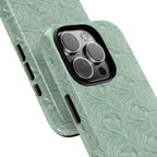 All over print Green pastel whirls iphone case