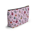Floral Doodle Accessory Pouch — T‑Bottom Makeup & Travel Organizer Printify