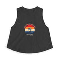 Fourth of July Retro Flag Crop Top — Faith, Freedom & Family Tank Printify