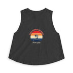 Fourth of July Retro Flag Crop Top — Faith, Freedom & Family Tank Printify