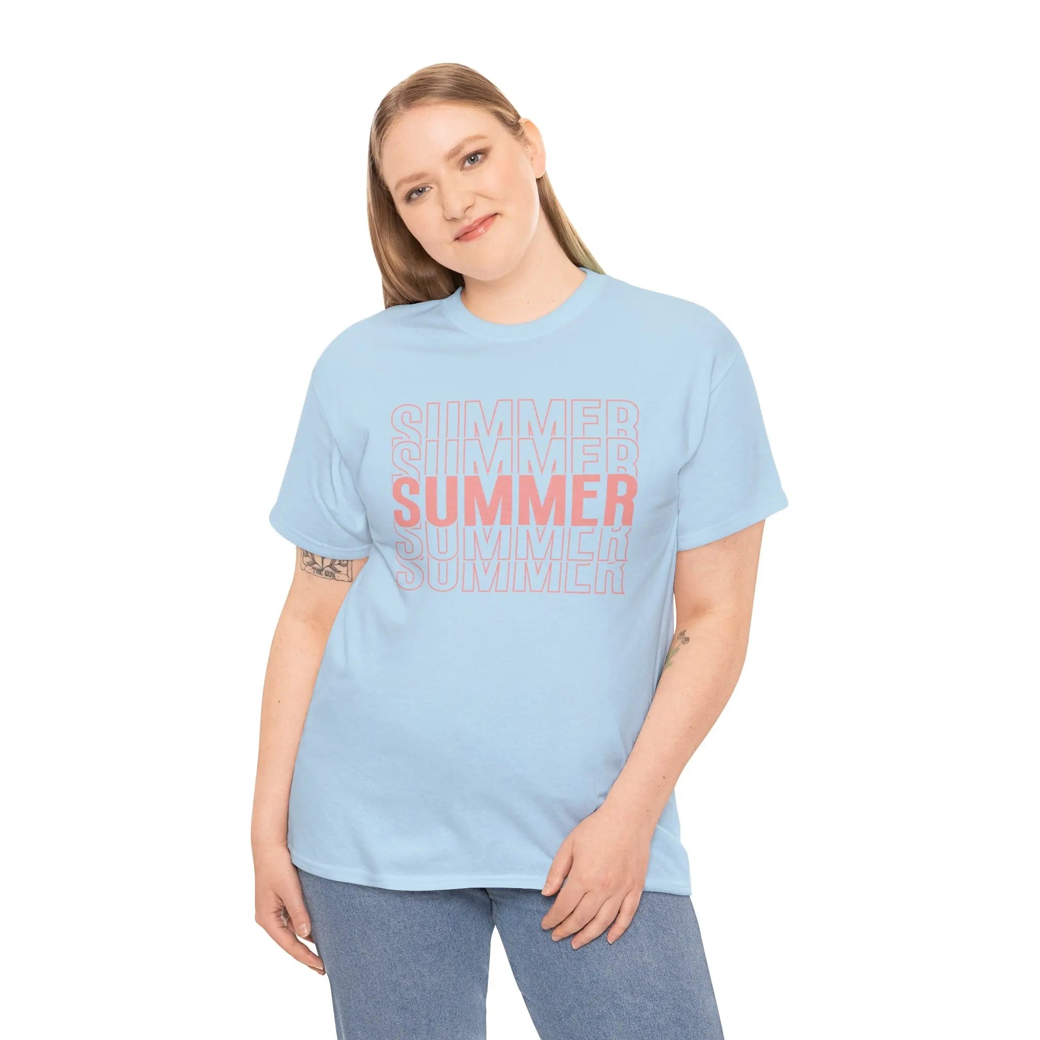 Pink "SUMMER" Graphic Tee — Summer Repeat Printify