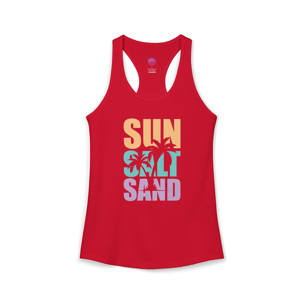 Sun, Salt and Sand Women's Racerback Tank – Summer Beach Tank Top Printify