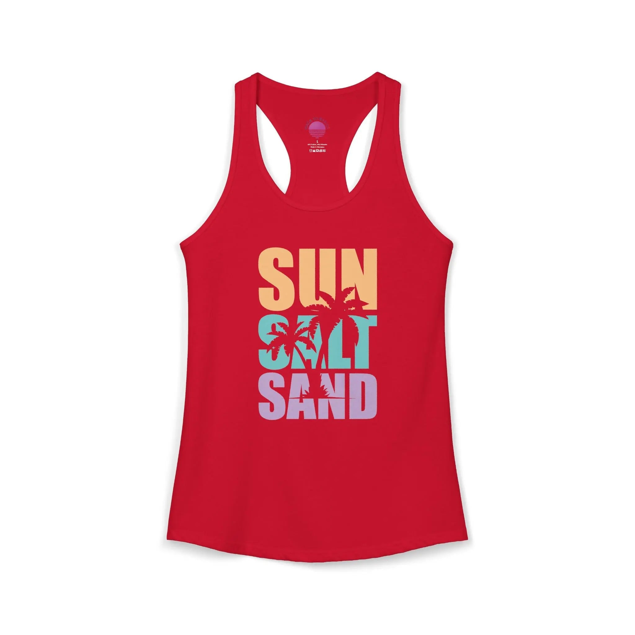 Sun, Salt, and Sand Women's Racerback Tank – Summer Beach Tank Top Printify
