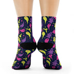 Colorful Spooky Ghosts and Stars Crew Socks - Back To Basics