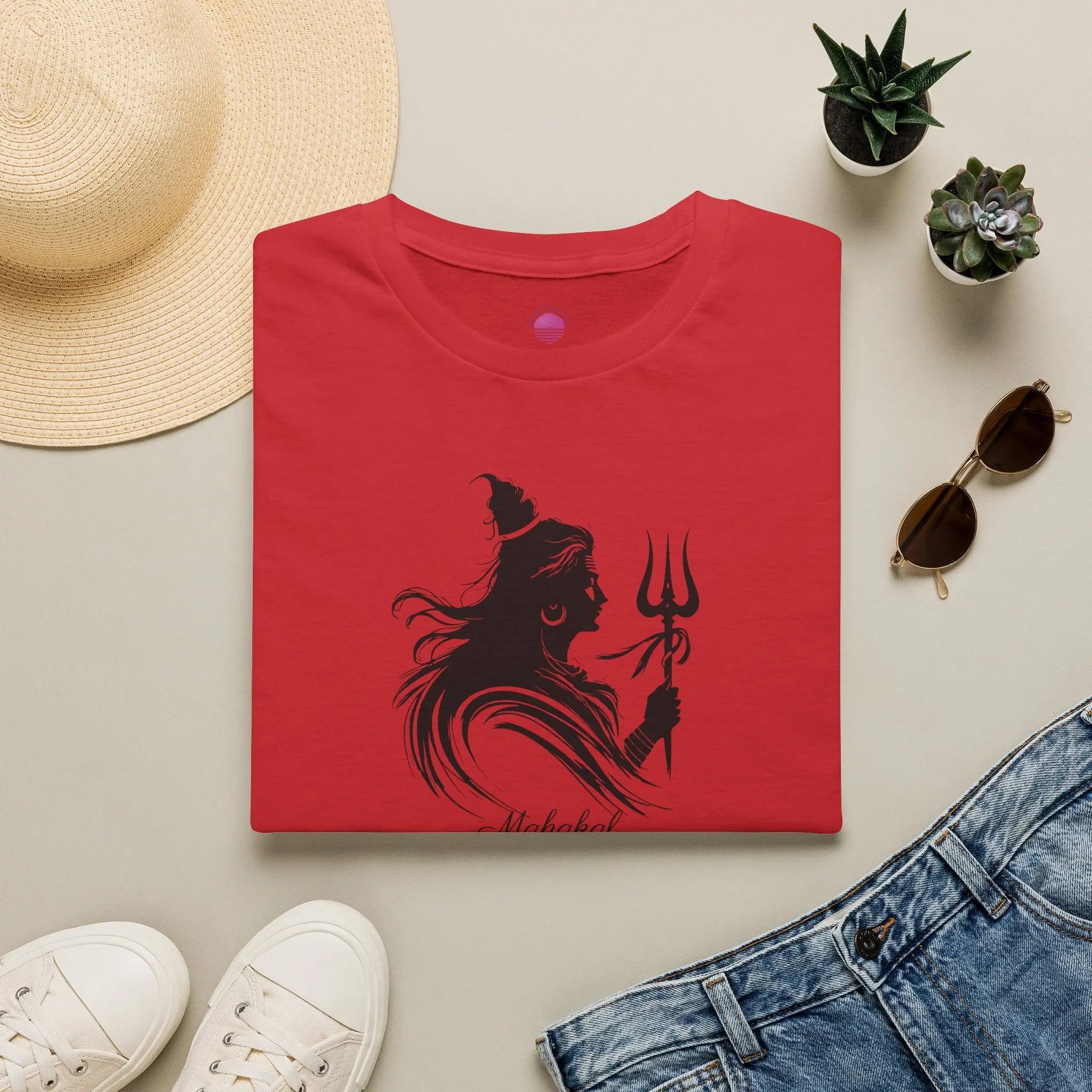 Shiva Trident Tee — Minimal Hindu God Mahadev T-Shirt Printify