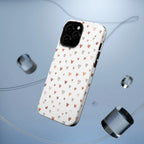 Heart Doodle Shockproof Phone Case — Cute Neutral Tiny Hearts Design Printify
