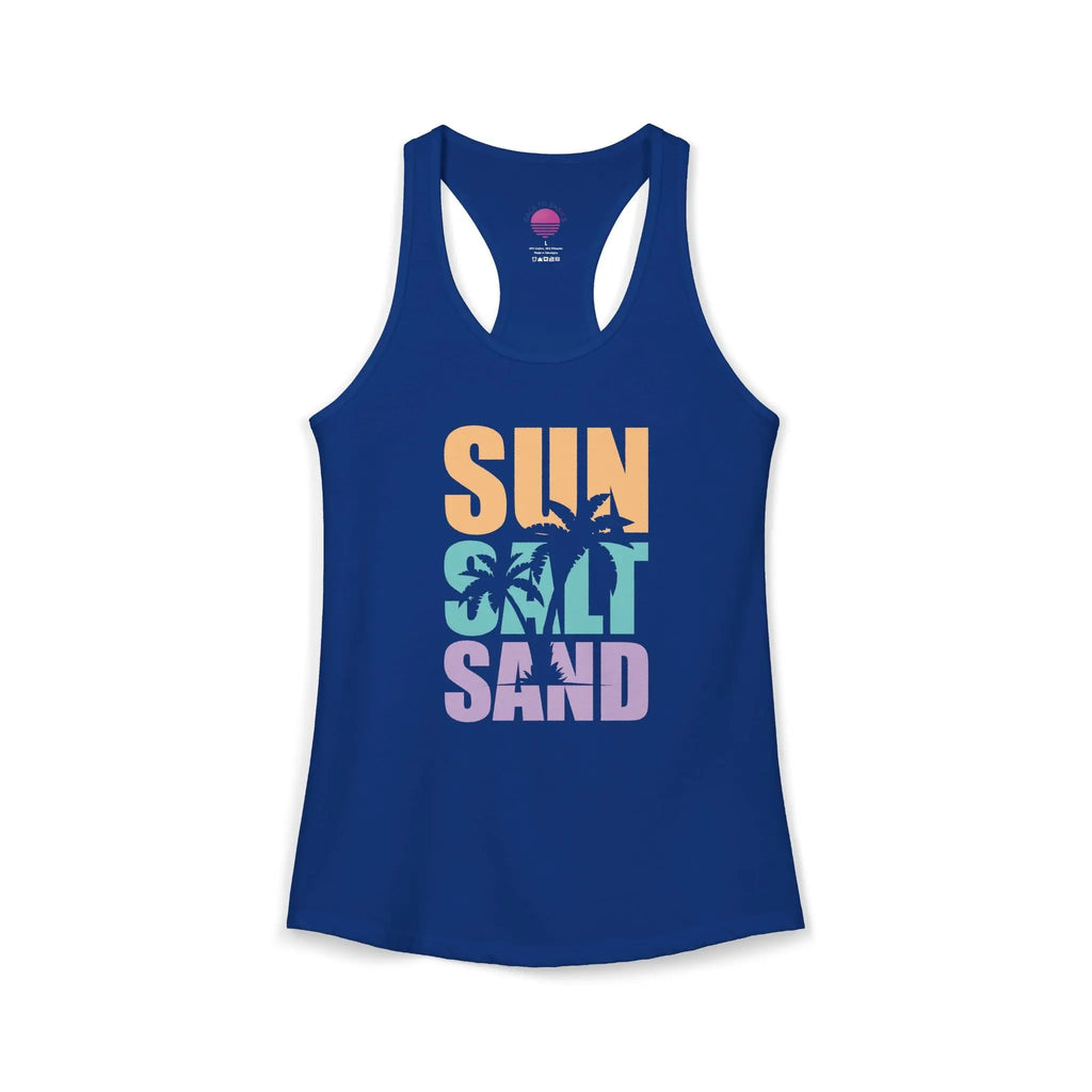 Sun, Salt and Sand Women's Racerback Tank – Summer Beach Tank Top Printify
