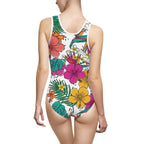 Tropical Floral One-Piece Swimsuit — Women's Classic Printify
