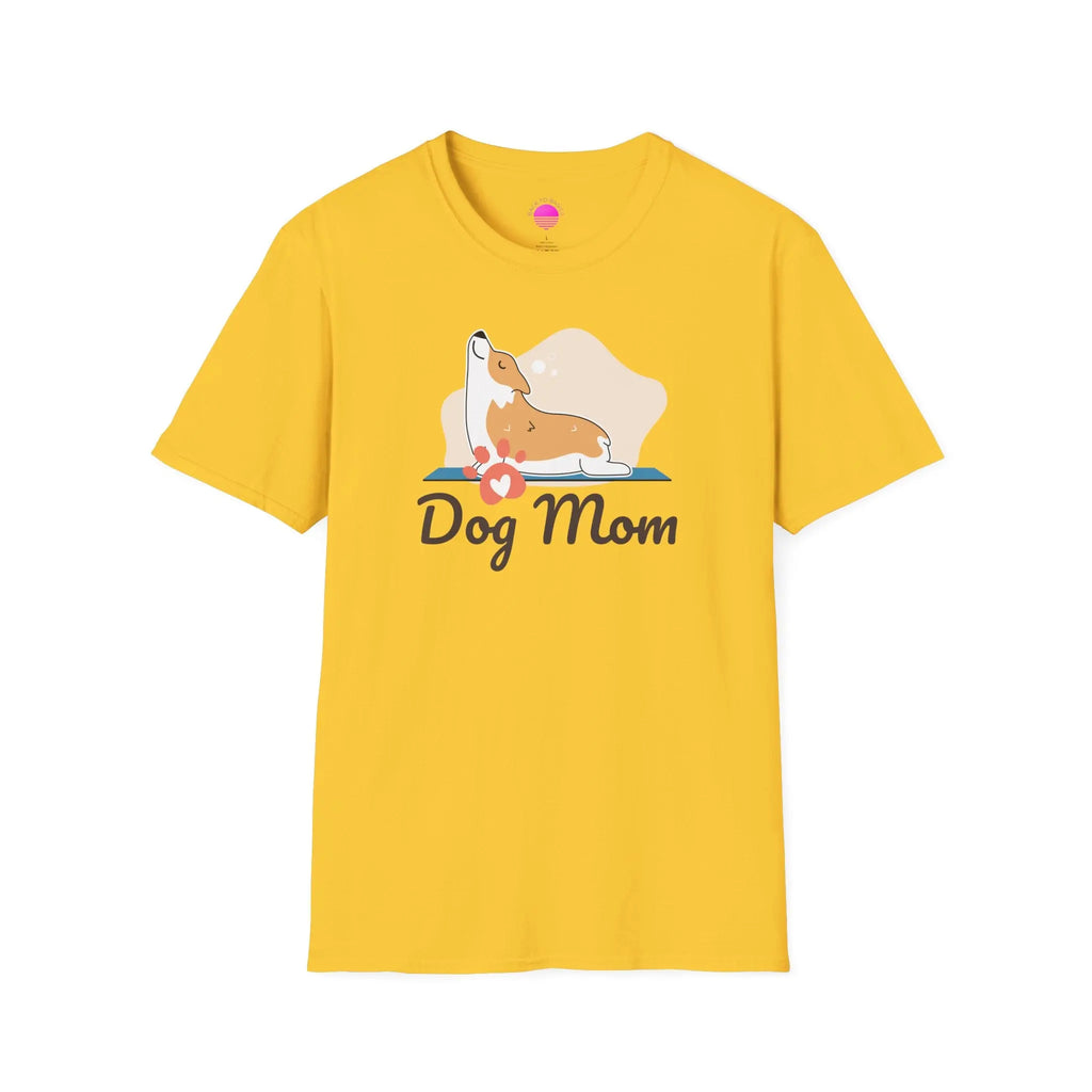 Dog Mom T-Shirt — Colorful Paw Print Tee for Pet Lovers Printify