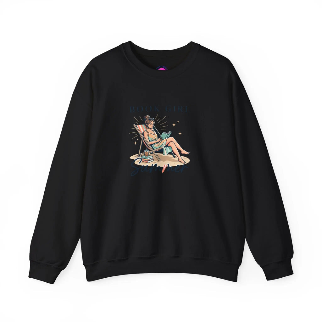 Book Girl Summer Sweatshirt | BookTok, Beach Reads, Bookish Summer Aesthetic Printify