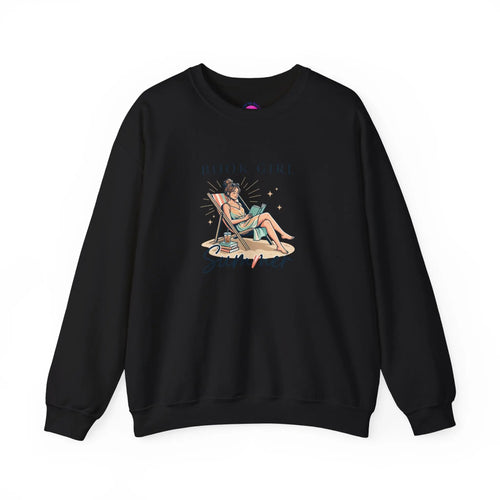 Book Girl Summer Sweatshirt | BookTok, Beach Reads, Bookish Summer Aesthetic Printify