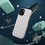 Heart Doodle Shockproof Phone Case — Cute Neutral Tiny Hearts Design Printify