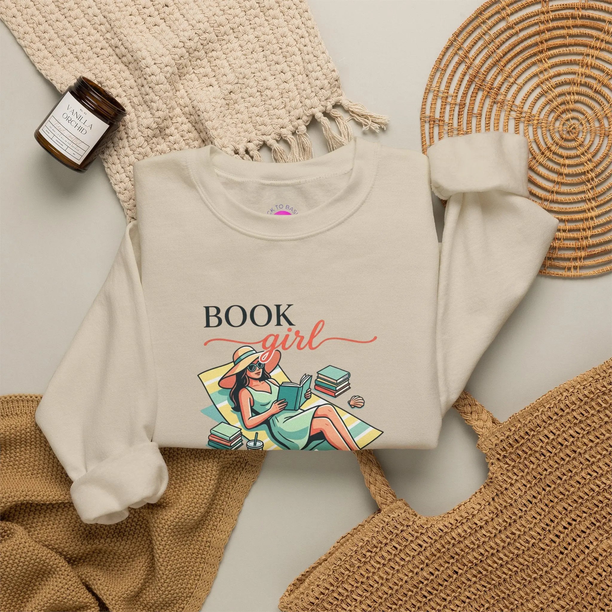 Book Girl Summer Sweatshirt | BookTok, Bookish Summer Aesthetic Printify