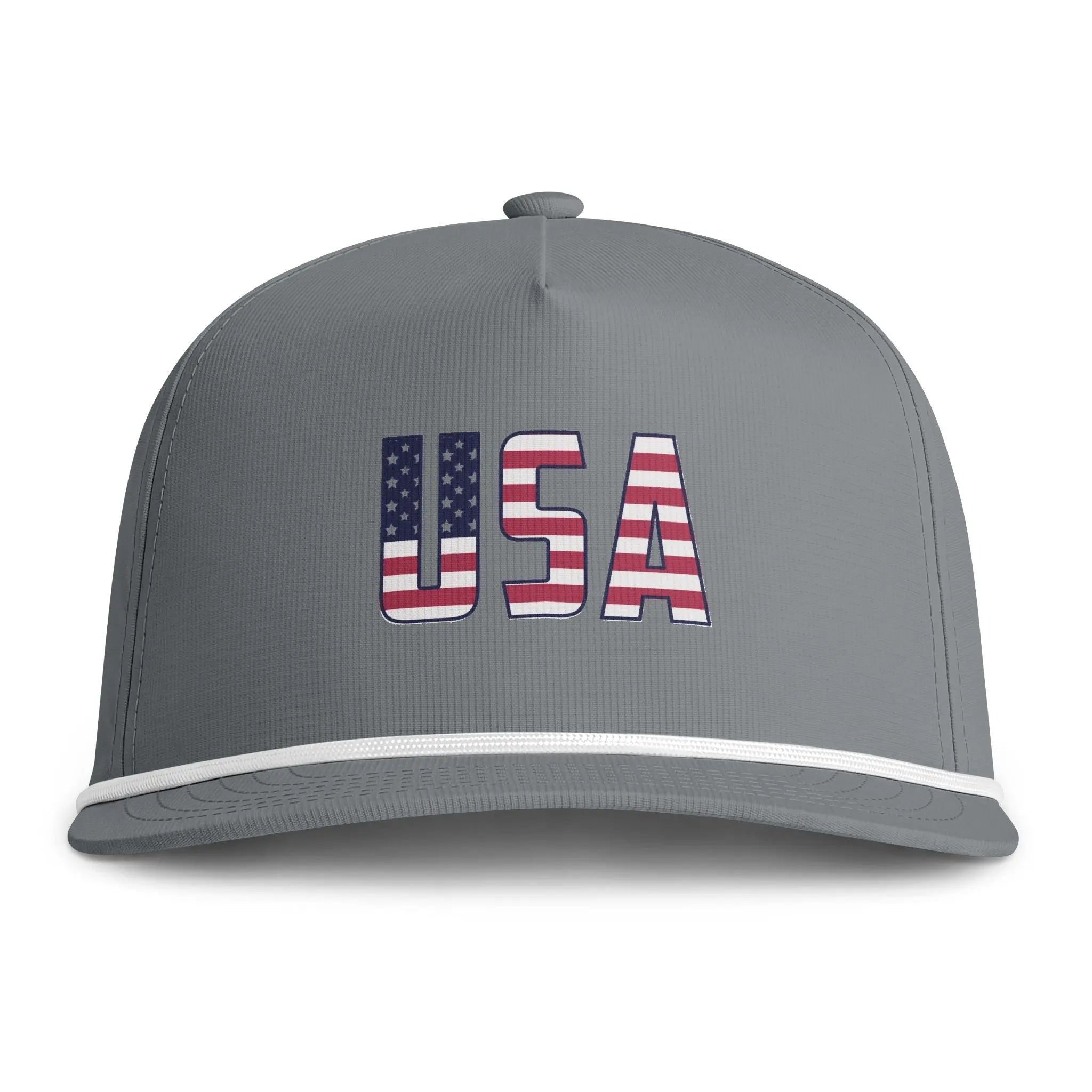 USA Rope Cap — Embroidered American Flag Baseball Hat Printify