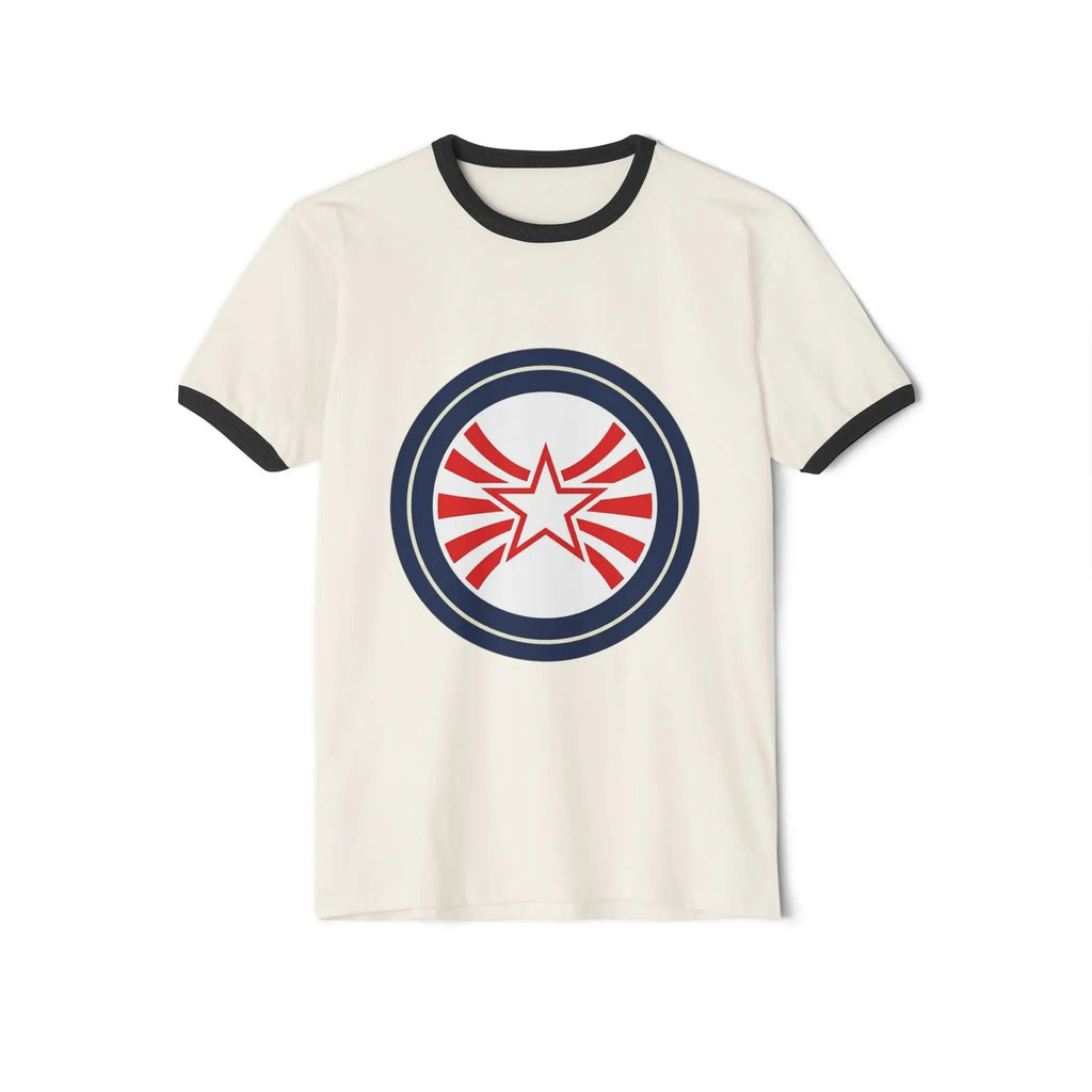 Retro Starburst Ringer T-Shirt Printify Back To Basics