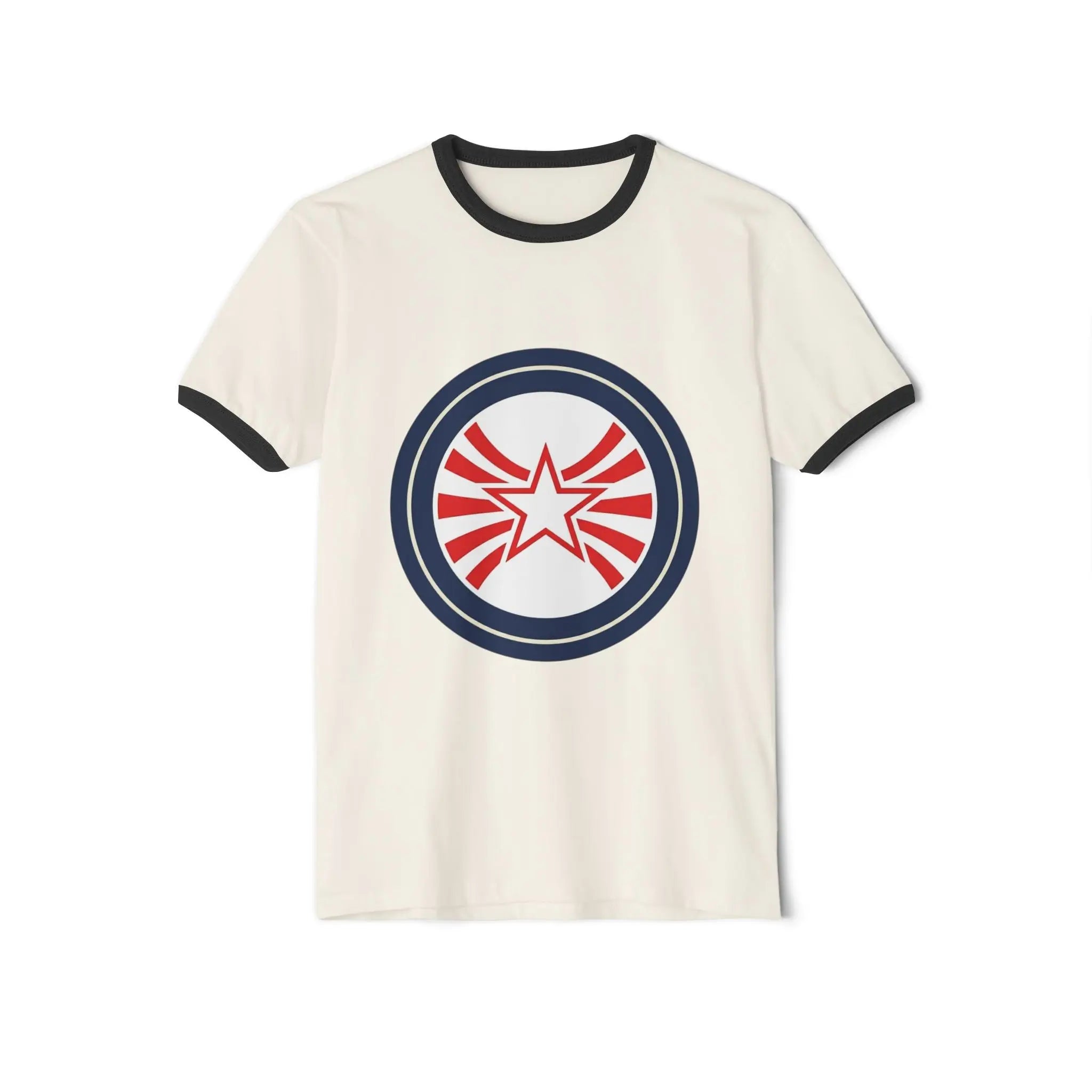 Retro Starburst Ringer T-Shirt Printify Back To Basics