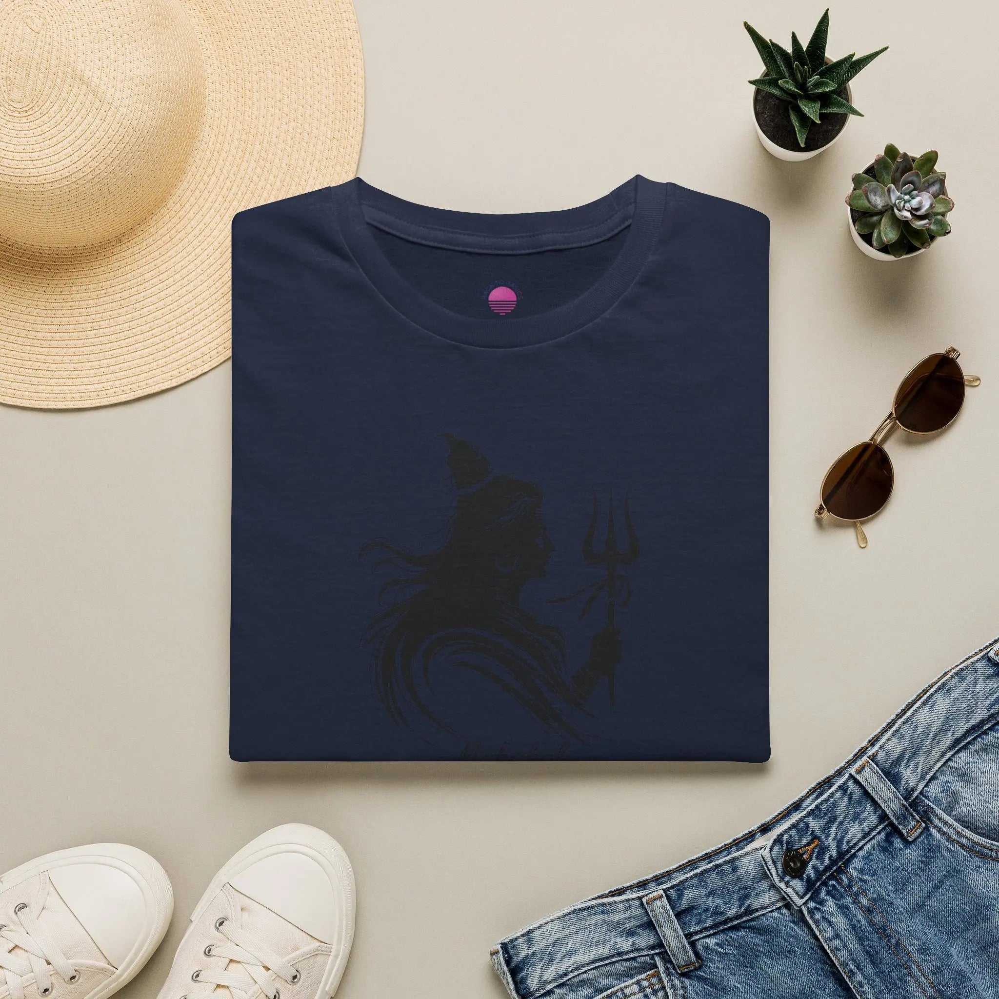 Shiva Trident Tee — Minimal Hindu God Mahadev T-Shirt Printify