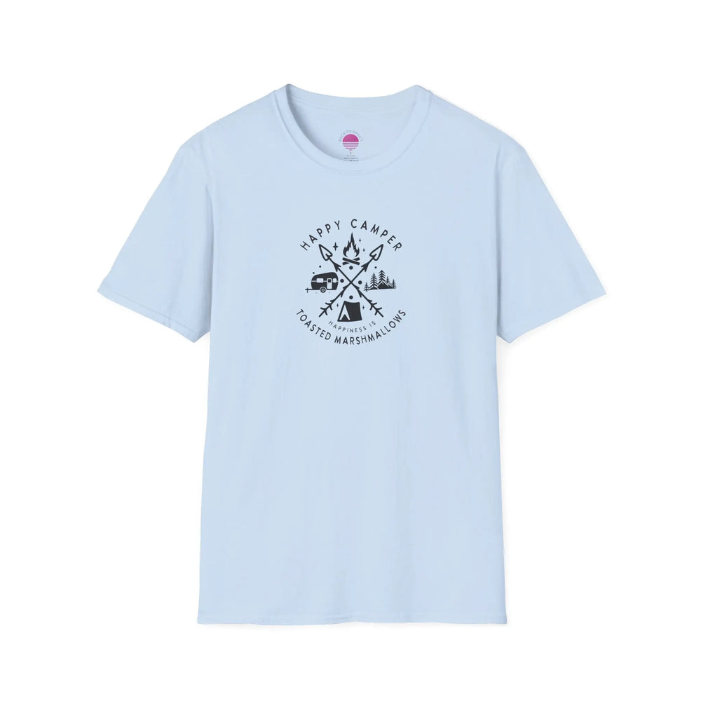 Happy Camper T-Shirt — Toasted Marshmallows Camping Graphic Tee Printify