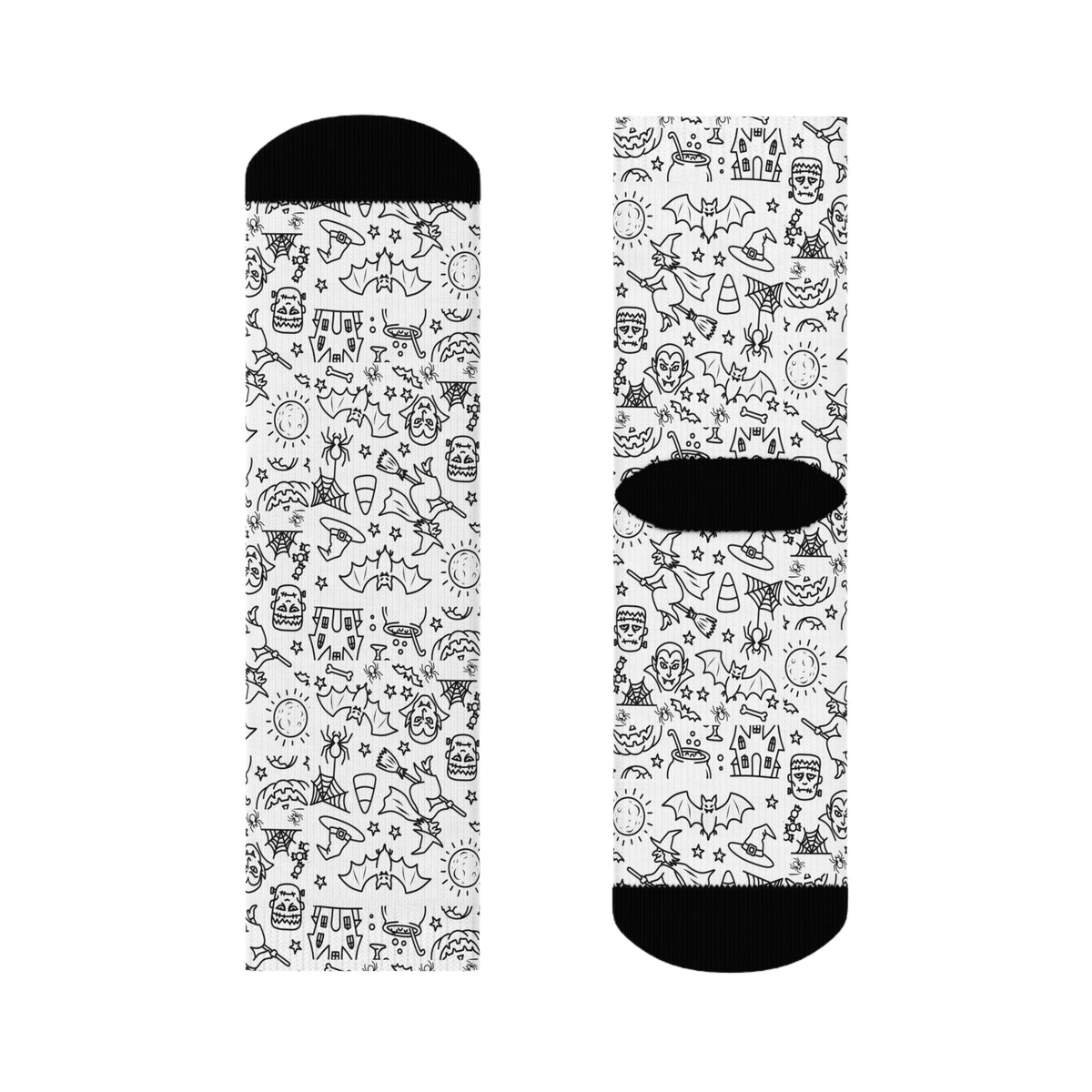Halloween Doodle Crew Socks