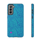 Android aqua blue leopard all over print phone case