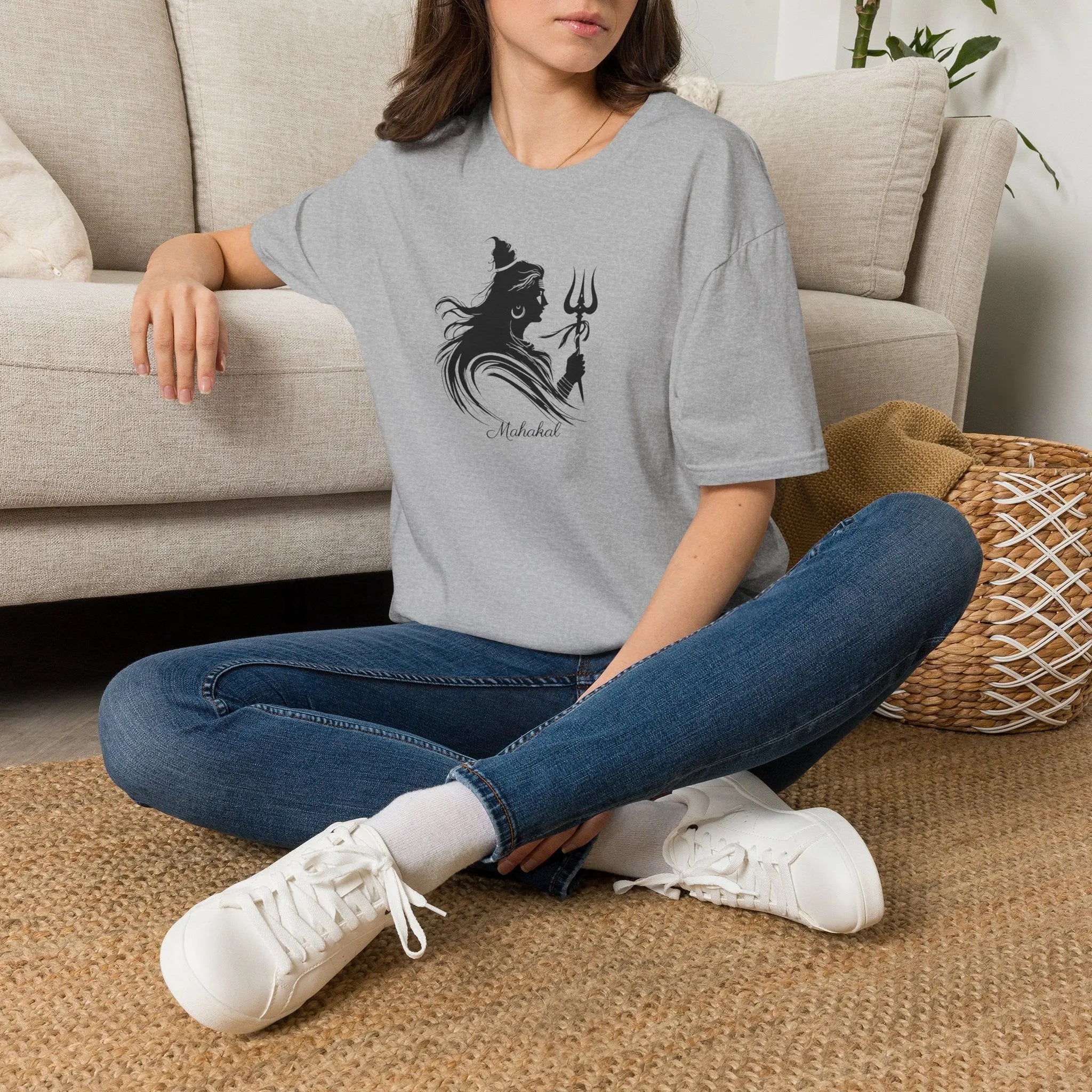 Shiva Trident Tee — Minimal Hindu God Mahadev T-Shirt Printify