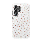 Heart Doodle Shockproof Phone Case — Cute Neutral Tiny Hearts Design Printify