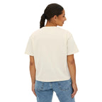 Cute Cosmic Cat Boxy Tee — Women's Graphic T-Shirt Printify