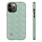 All over print Green pastel whirls iphone case