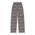 Kids cat emoji lounge pants with playful cat print and elastic waistband for comfort.