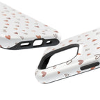 Heart Doodle Shockproof Phone Case — Cute Neutral Tiny Hearts Design Printify