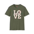 Love Panda T-Shirt — Cute Panda Holding Heart Graphic Tee Printify