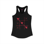 Heart Tic Tac Toe Women’s Racerback Tank — Cute Valentine’s Game Tee Printify