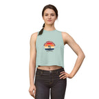 Fourth of July Retro Flag Crop Top — Faith, Freedom & Family Tank Printify