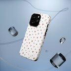 Heart Doodle Shockproof Phone Case — Cute Neutral Tiny Hearts Design Printify